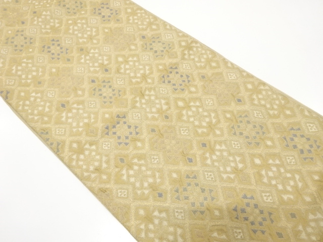 JAPANESE KIMONO / ANTIQUE FUKURO OBI / SILK / WOVEN ABSTRACT